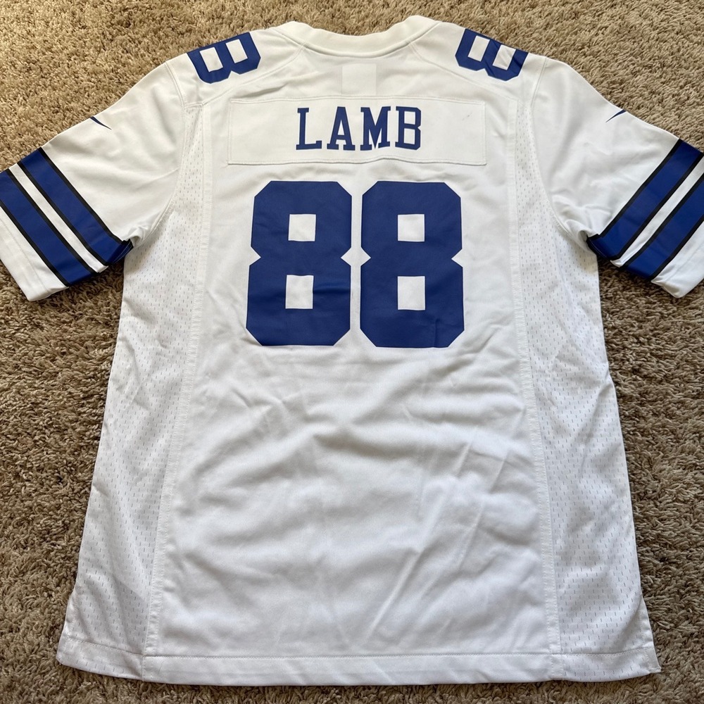 Nike Dallas Cowboys CeeDee Lamb 88 White Game Jersey Mens Medium 67NM-DCGR